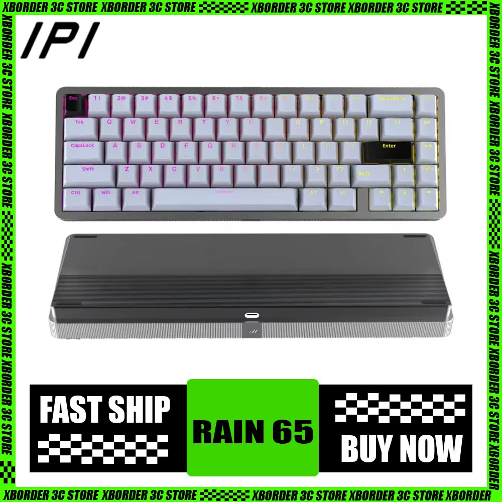 

Ipi Rain65 Magnetic Switch Mechanical Keyboard Aluminium Alloy Tri Mode 8000hz Return Rate Gaming Keyboard Pc Gamer Accessories