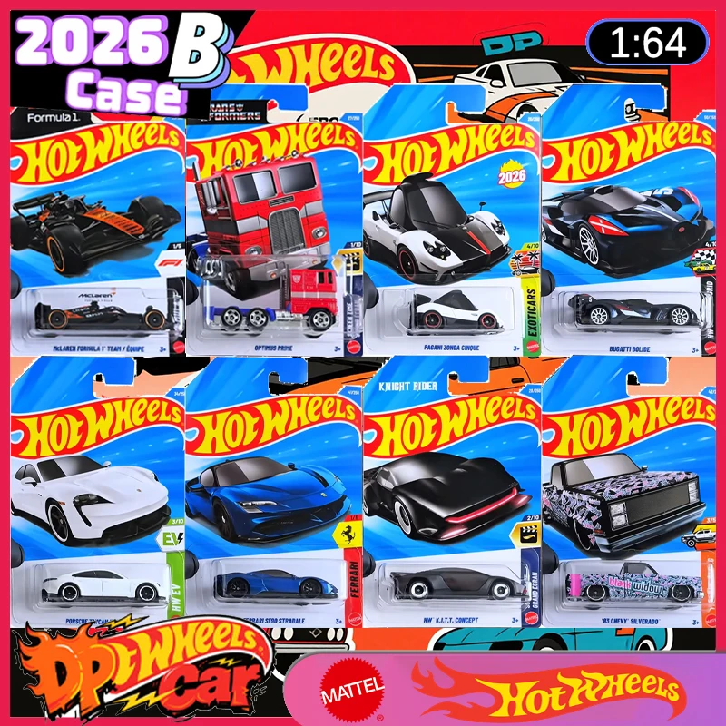 Nuevo Estuche Mattel 2026 Hot Wheels B, serie Mainline, nuevo modelo de vehículo fundido a escala 1/64, juguetes