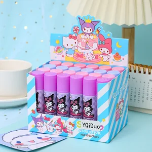 Sanrio Cartoon Solid Glue Stick, Bonito Kurome Melody, Estudante DIY, Alta Viscosidade, Presente de Papelaria, 4Pcs, 24Pcs 10 principais vendas cola bastão kawaii - №8
