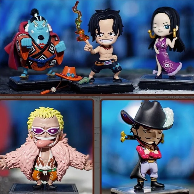 New Genuine ONEPIECE Top Of The War Post Chapter Dracule Mihawk Portgas D Ace Seal Blind Box Handmade Car Decoration Gift