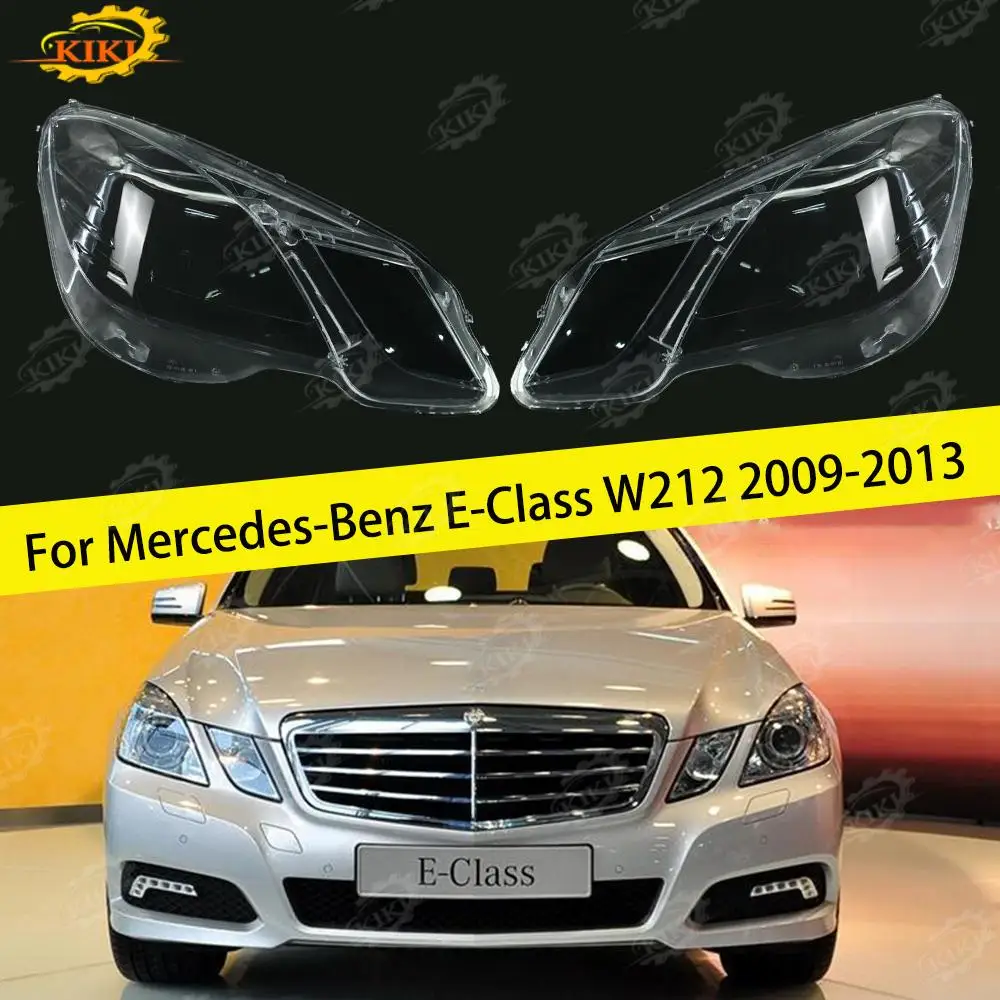 

For Mercedes-Benz E-Class 4 Doors 2009-2013 Headlight Shell Lens Cover+Glue Pair