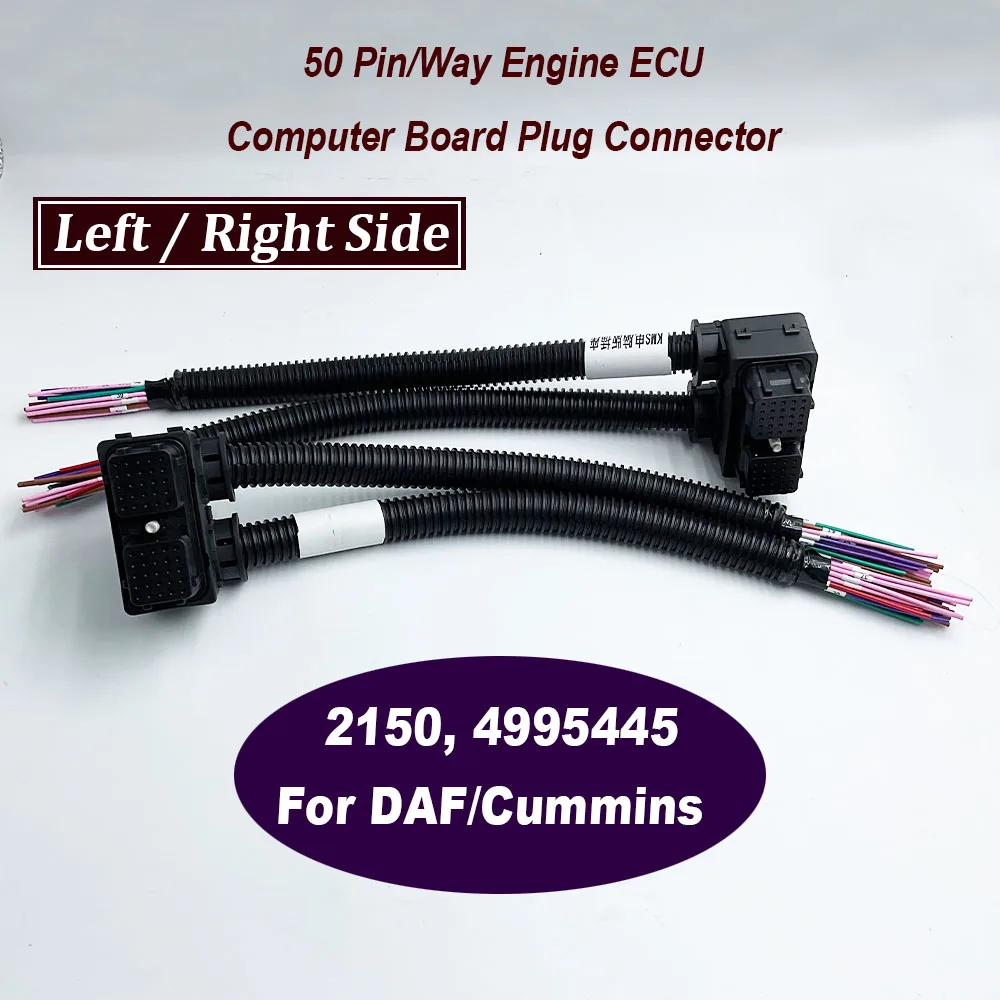 

Right Left 4 Types 50 Pin/Way Engine ECU Computer Board Plug Connector Replacement Parts Accessories For Cummins 4988820 4995445