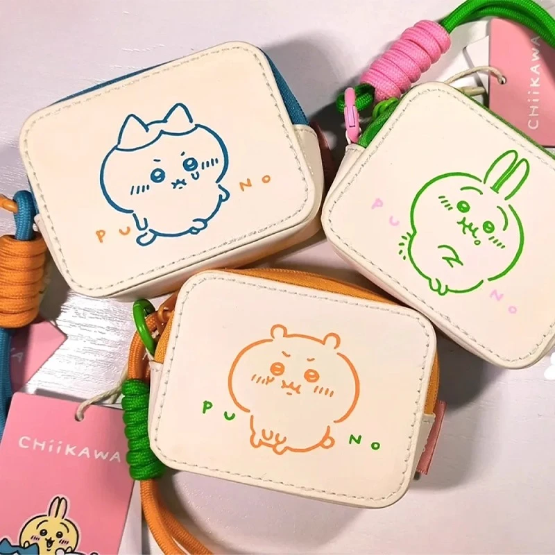 

Chiikawa leather earphone bag cute hachiware bluetooth headphone case usagi anti-drop anti-loss earphone cover cute universal