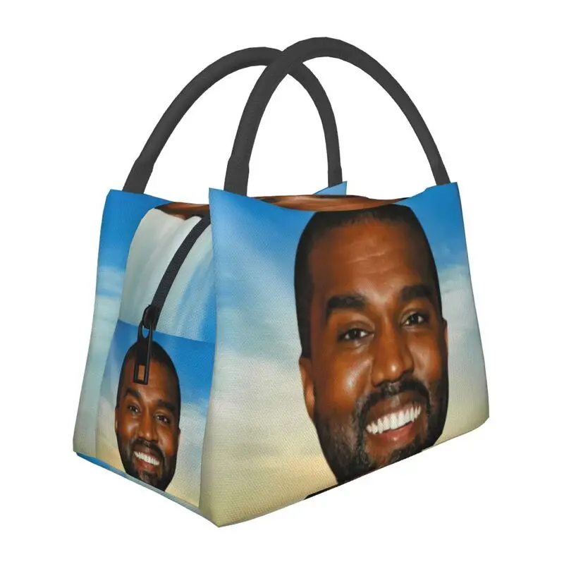 

Пользовательские забавные сумки для обеда Kanye West Meme для мужчин и женщин, термоизолированные ланч-боксы для офисных путешествий
