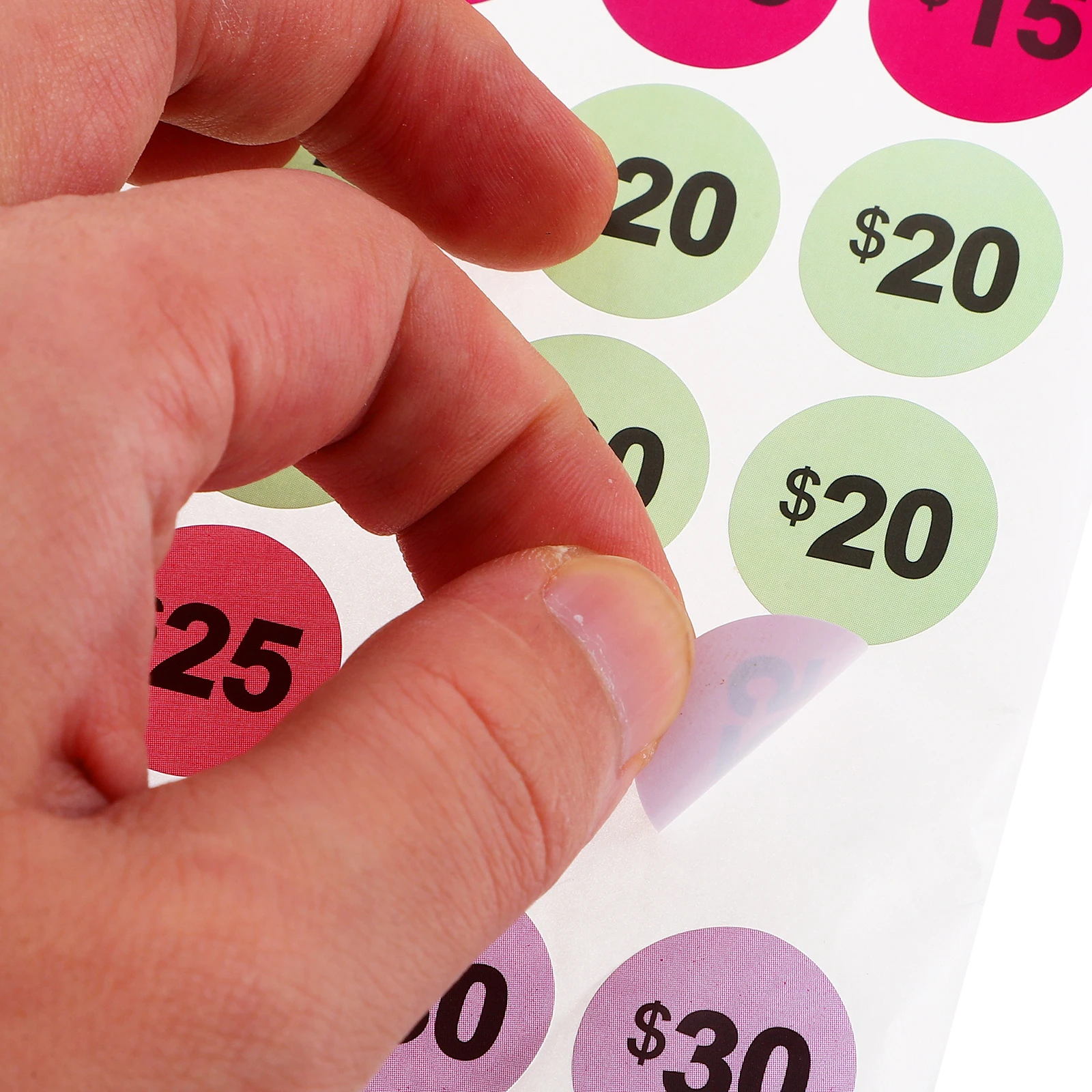 

10 Sheets Assorted Price Label Stickers Permanent Adhesive for Goods Pricing in Retail Shops Mall Store Sale Sticker Tools