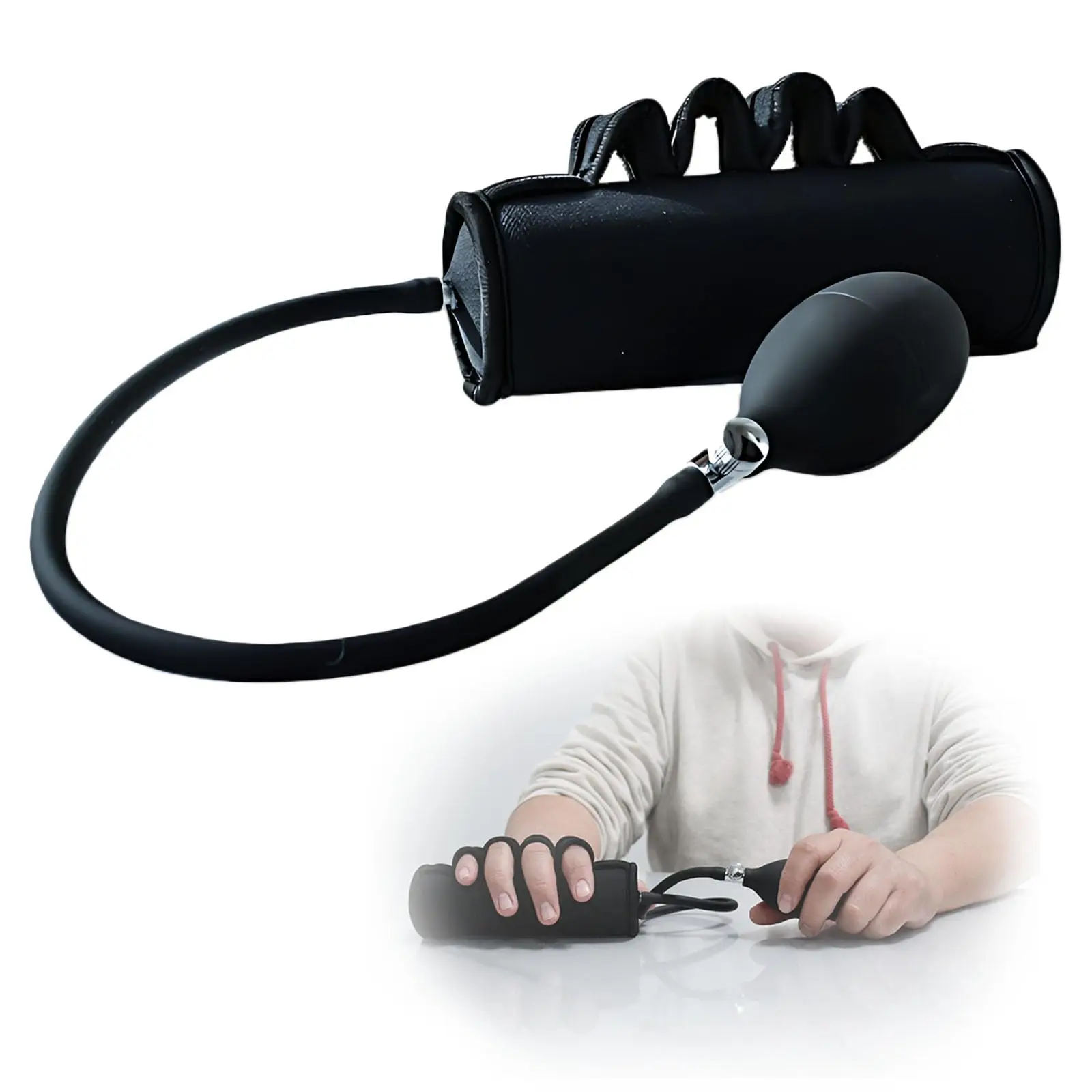 

Inflatable Hand Grip – Rehabilitation & Strength Training Tool for Bedridden Patients, Stroke Recovery, and Muscle Therapy