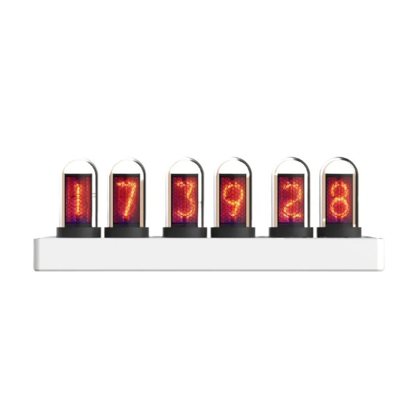 Color screen quasi-glow tube digital clock, retro electronic alarm clock mobile phone wireless control desktop ornament