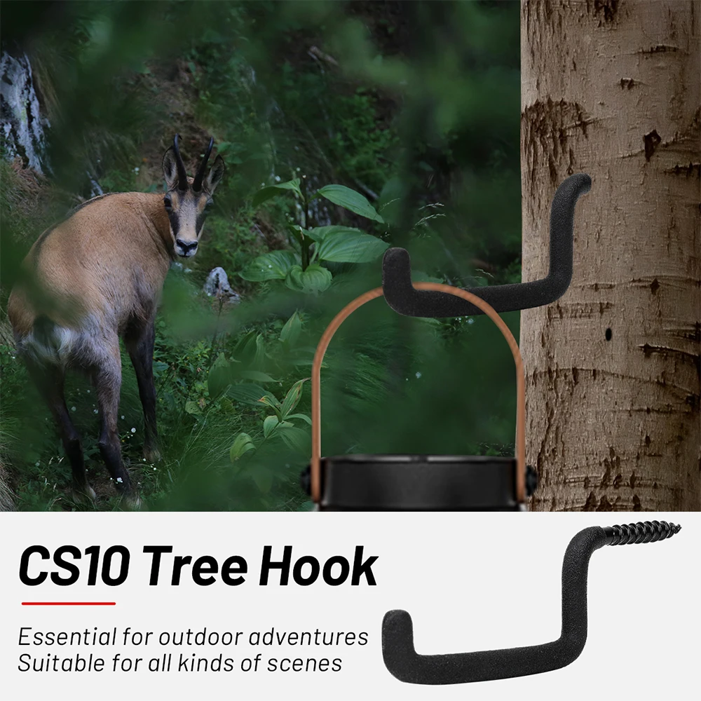 CS10 Tree Stand Bow Hanger Gear Holder Screw in Tree Steps Triple Accessory Hook Bow Hooks for Hunting Tree Stand Accessories