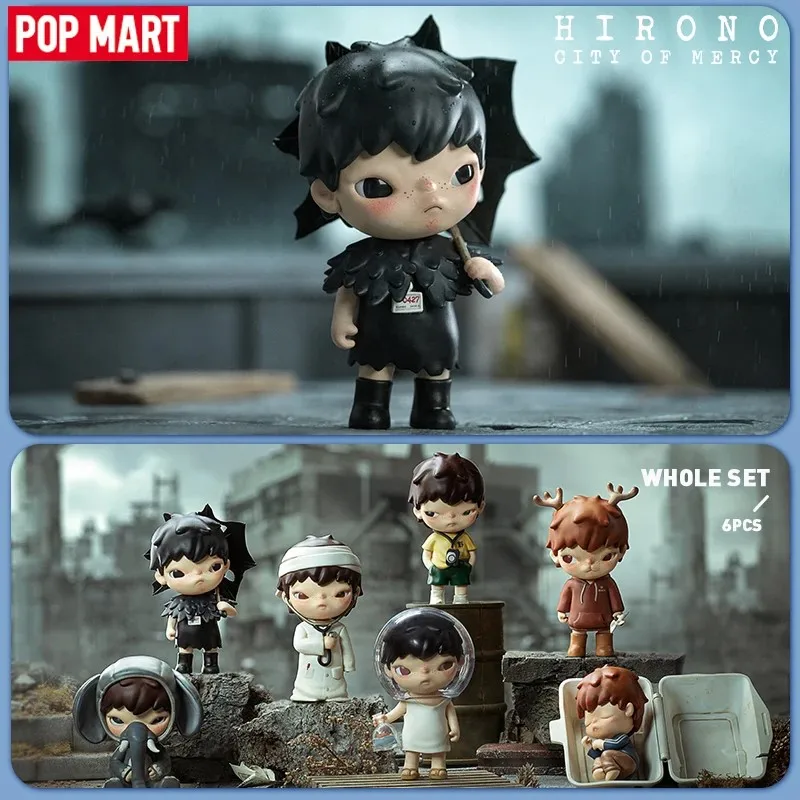 POP MART Hirono City of Mercy Series Blind Box Toys Guess Bag Mystery Box Mistery Caixa Action Figure Surpresa Cute Model Birthd