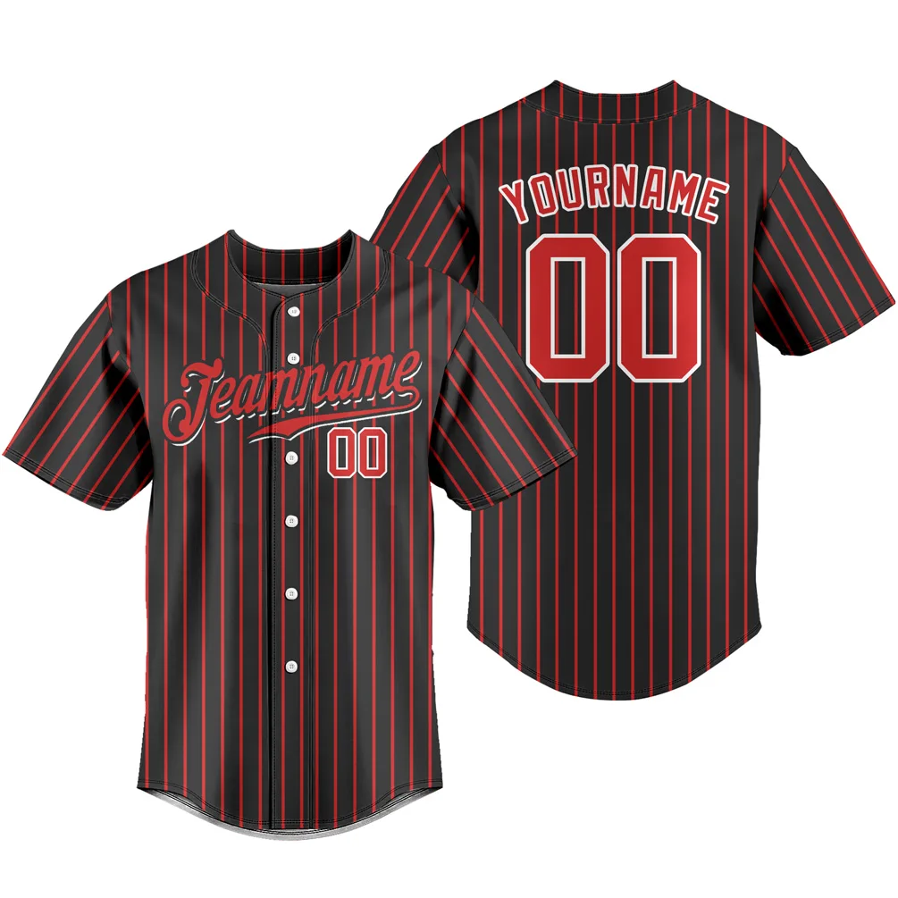 Custom Baseball Jersey Stripe Breathable Sportswear Team Training T-shirts School Uniform  Personalized Name Logo Number