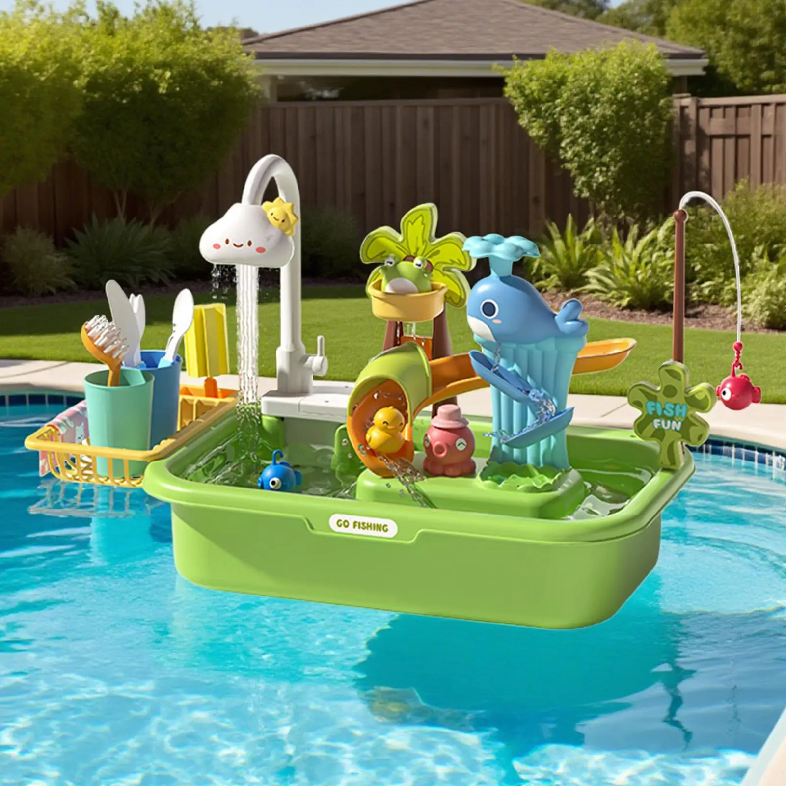 Children's Outdoor Beach Toy Tabletop Water Play Pool Sand PlatformIndoor And Outdoor Multi-Functional Beach Toy for Kids