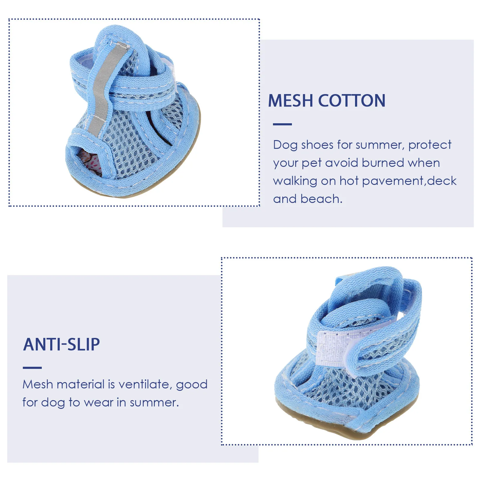 

4 шт. летние дышащие сетчатые сандалии для собак с гибкой подошвой, противоскользящие кроссовки, розовые, размер 5, защитные ботинки