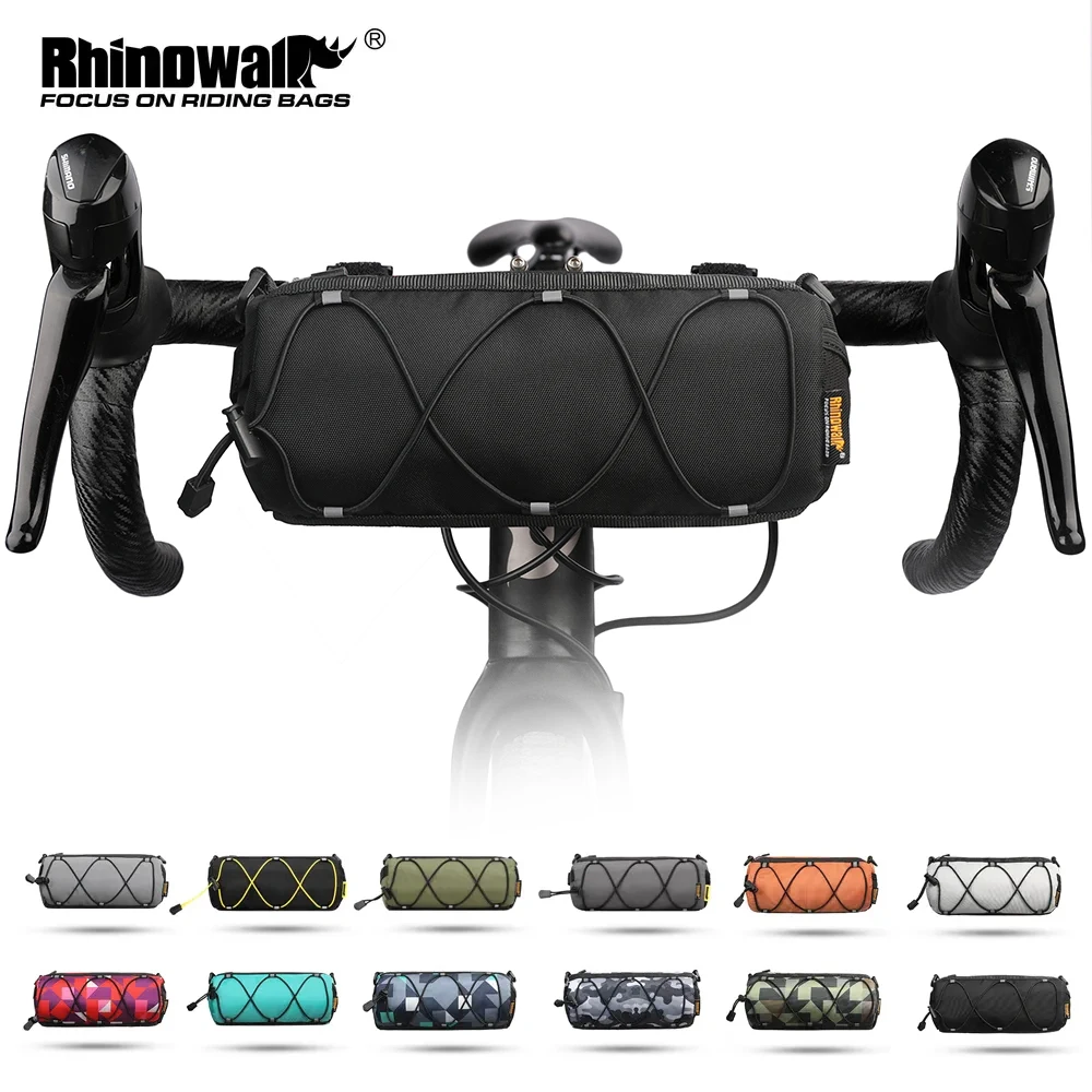 Rhinowalk Bike Bag Handlebar Bag  2.4L Large Capacity Reflective Bike Bag or Other Colors MTB Road Cycling Bike Frame Tube Bag