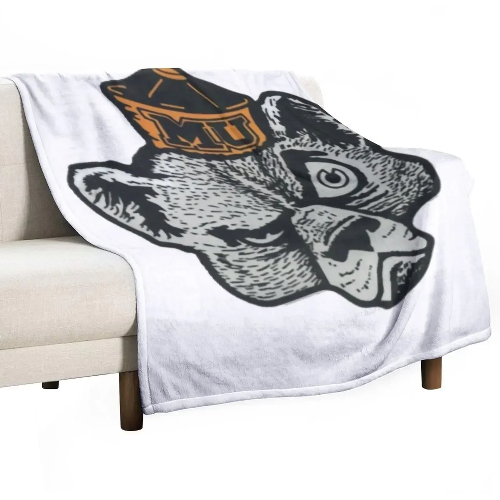 Mercer University retro bear Throw Blanket Single Hairy Bed Fashionable Extra Large Throw Blankets
