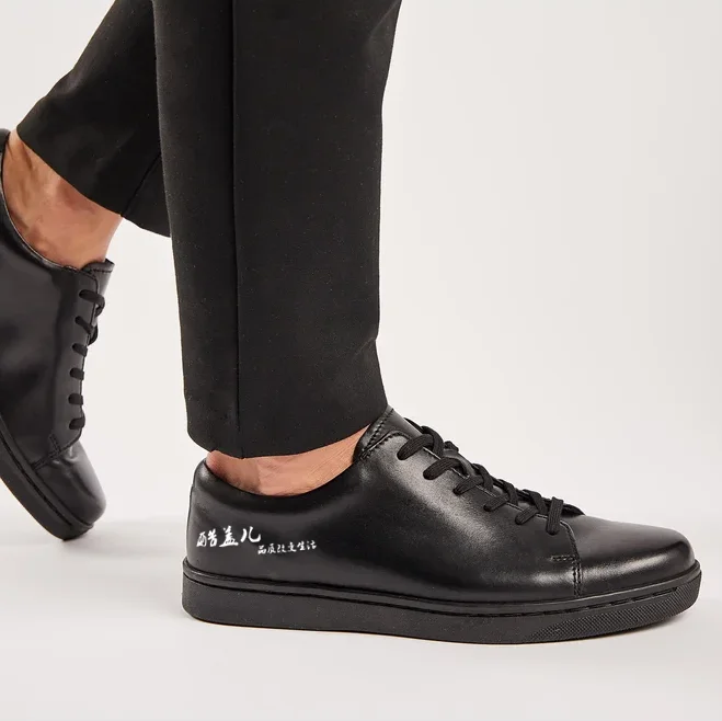 

Exquisite Quality Double Layer Cowhide Men's Casual Shoes Breathable Wear-Resistant Fashionable Simple Flat Bottom Leisure Fo...