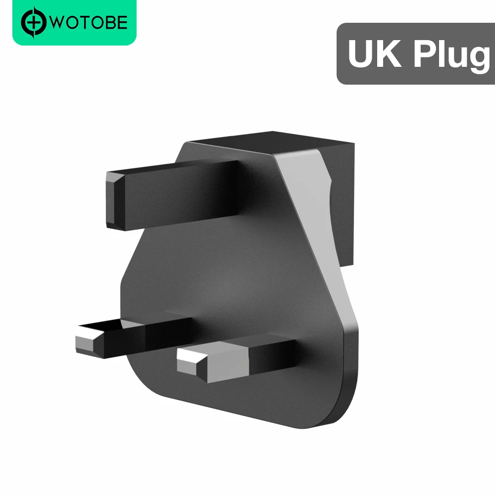 WOTOBEUS الاتحاد الأوروبي محول القابس ل WOTOBE 65 واط 130 واط 200 واط مهايئ شاحن الولايات المتحدة الاتحاد الأوروبي الاتحاد الأفريقي المملكة المتحدة استبدال دبوس محول السفر مآخذ #4