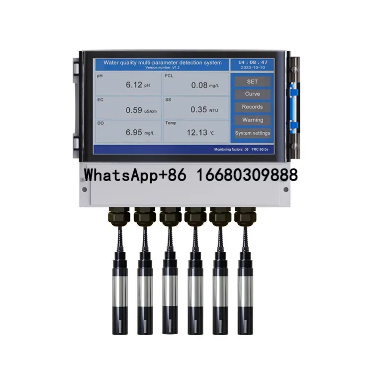 Industrial Online Mutiparameter Water Quality Analyzer Digital PH Sensor Conductivity Probe RS485 Turbidity Sensor