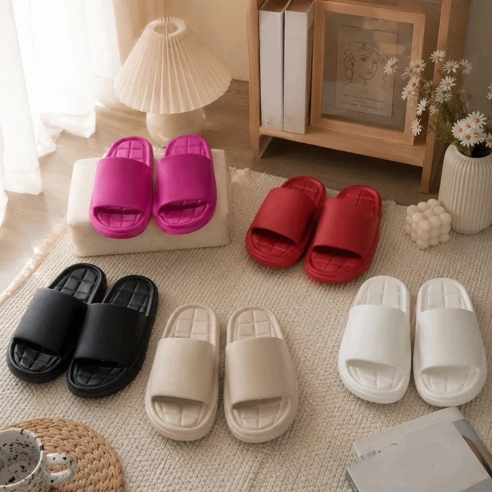 Shower Shoes Thick Soft Sole Women Slippers Non-Slip Lightweight House Shoes Platform Shoes Beach Flat Sandals Summer
