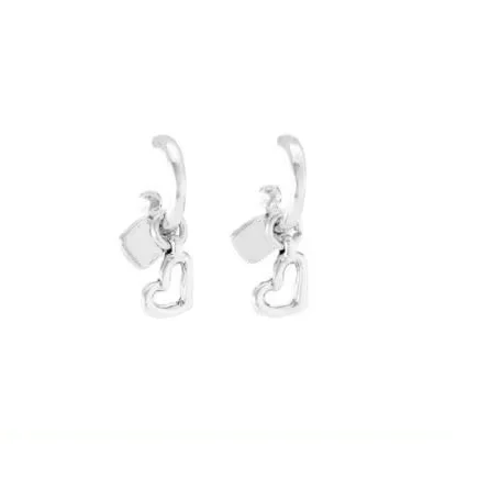 2024 New Fit UNO DE 50 Fashion Plated 925 Silver Charm Stud Earrings Niche Jewelry Gifts