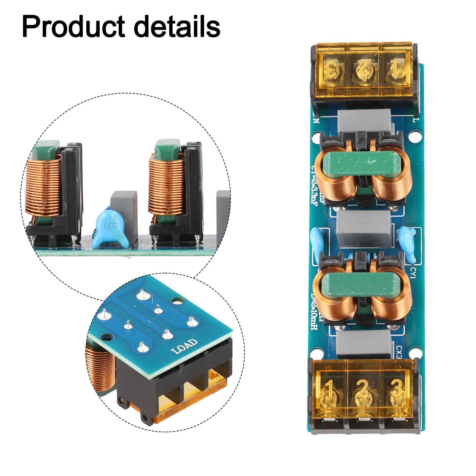 For EMI Power Filter 25 Amp Two Stage Low Pass Filter Board for Electronic Equipment Noise Interference Mitigation