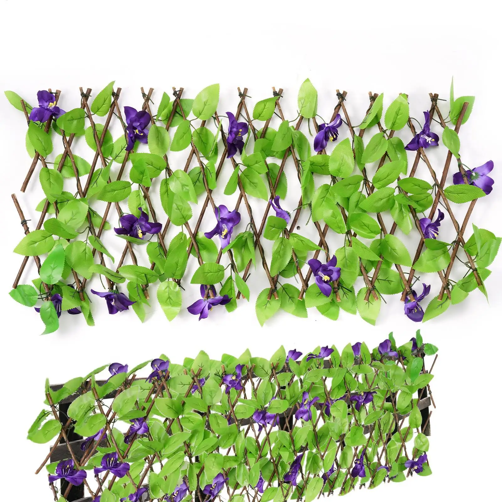 Clôture de jardin extensible en feuilles artificielles, écran de protection pour l'aménagement paysager extérieur, jardin, cour, balcon, murs