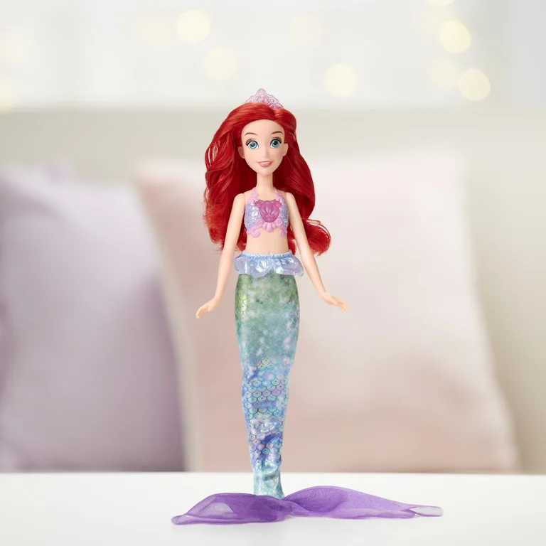 30cm Disney Ariel Rapunzel Moana Sound Light capelli lunghi principessa sirena regalo bambola giovani bambini carini giocattoli regali di compleanno