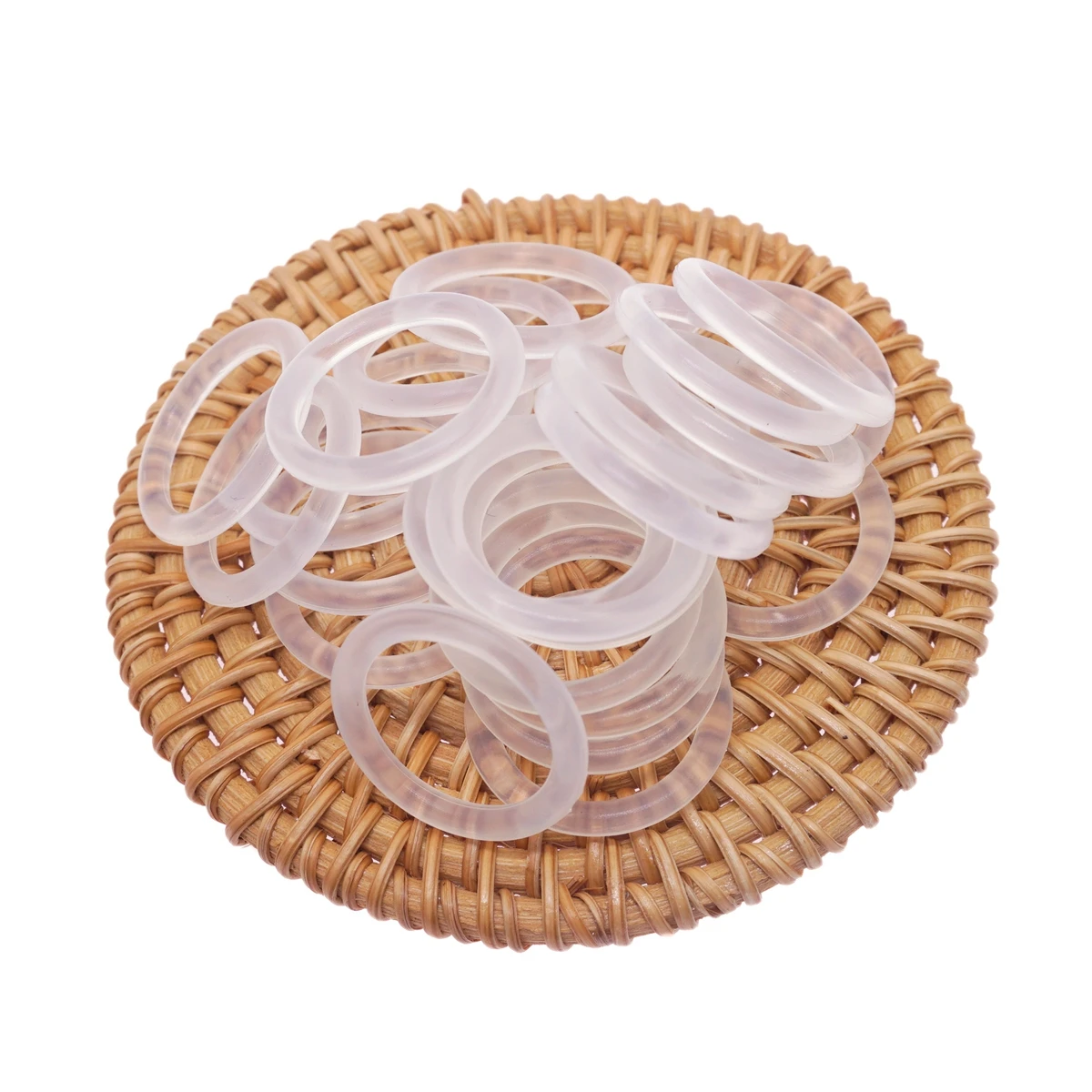 

Sutoyuen 50Pcs Transparent Silicone Baby Pacifier Mam Adapter O Rings Dummy Adaptor Pacifier Rings DIY Toy Accessories BPA Free