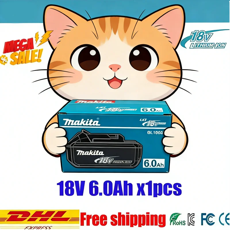 

Genuine Makita 18V LXT 6.0Ah Lithium ion Battery Replacement BL1860 BL1850 BL1850B BL1840 BL1830B BL1860B Cordless Power Tools