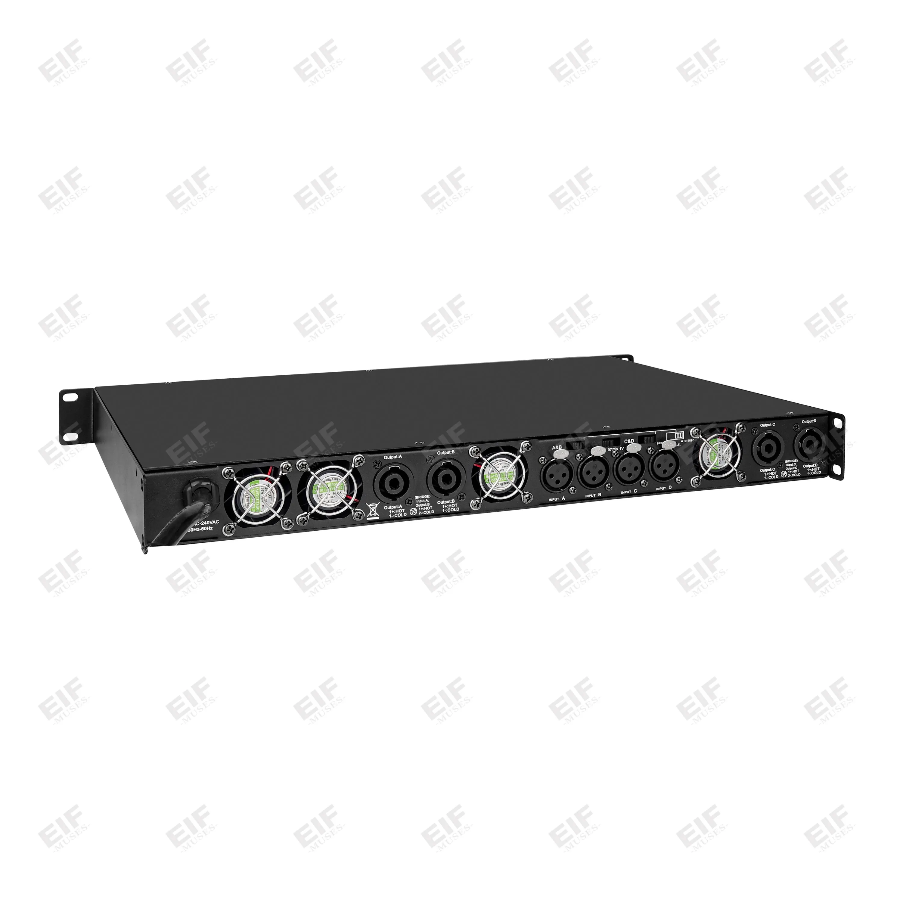 EIF DP418 1800W*4 Channel 1U Class D Power Amplifier Professional High-power Amplifier for DJ Wedding Stage and Outdoor Use