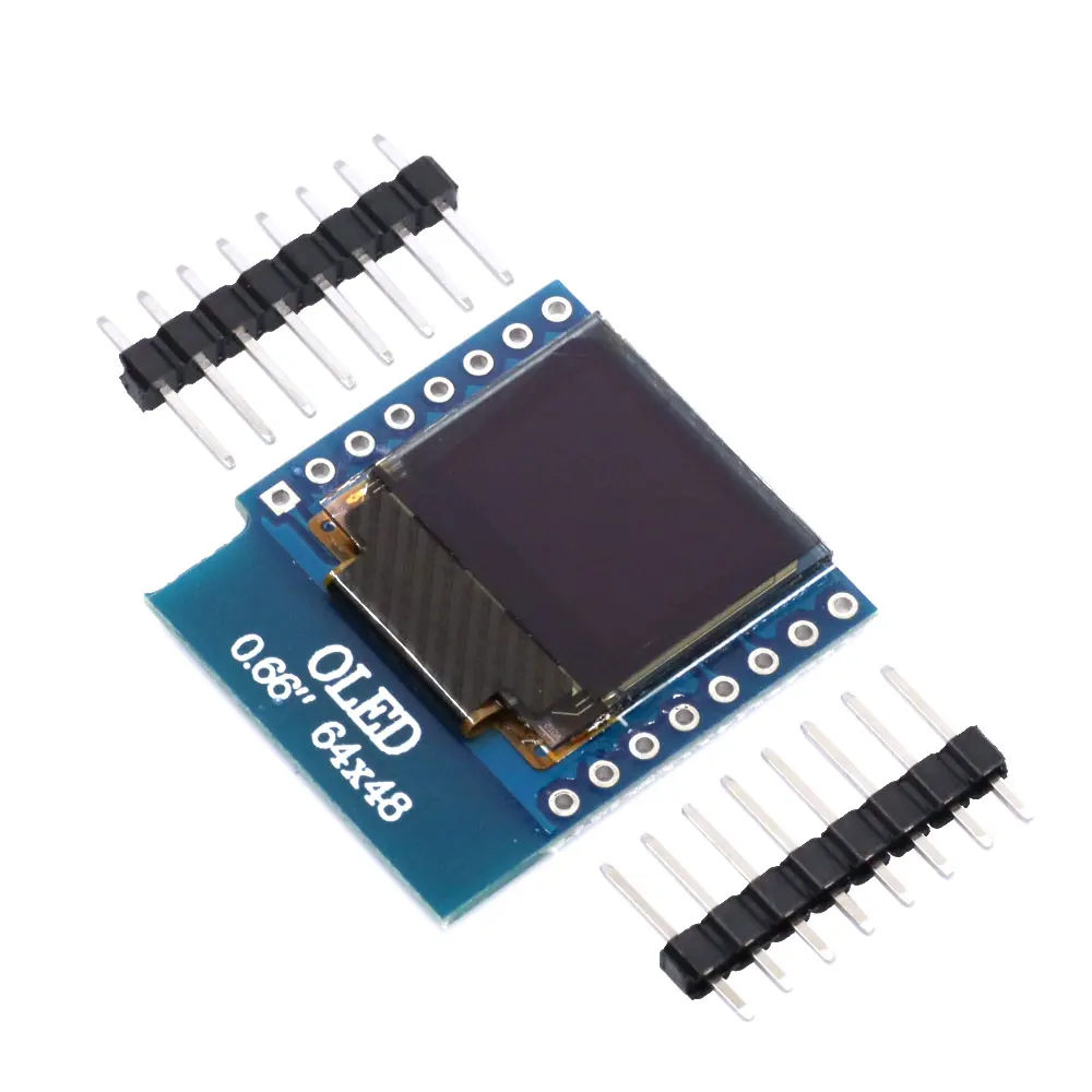 0.66'' inch For Wemos 64X48 IIC I2C LCD OLED LED Dispaly Shield for Arduino Compatible D1 Mini SSD1306 Module