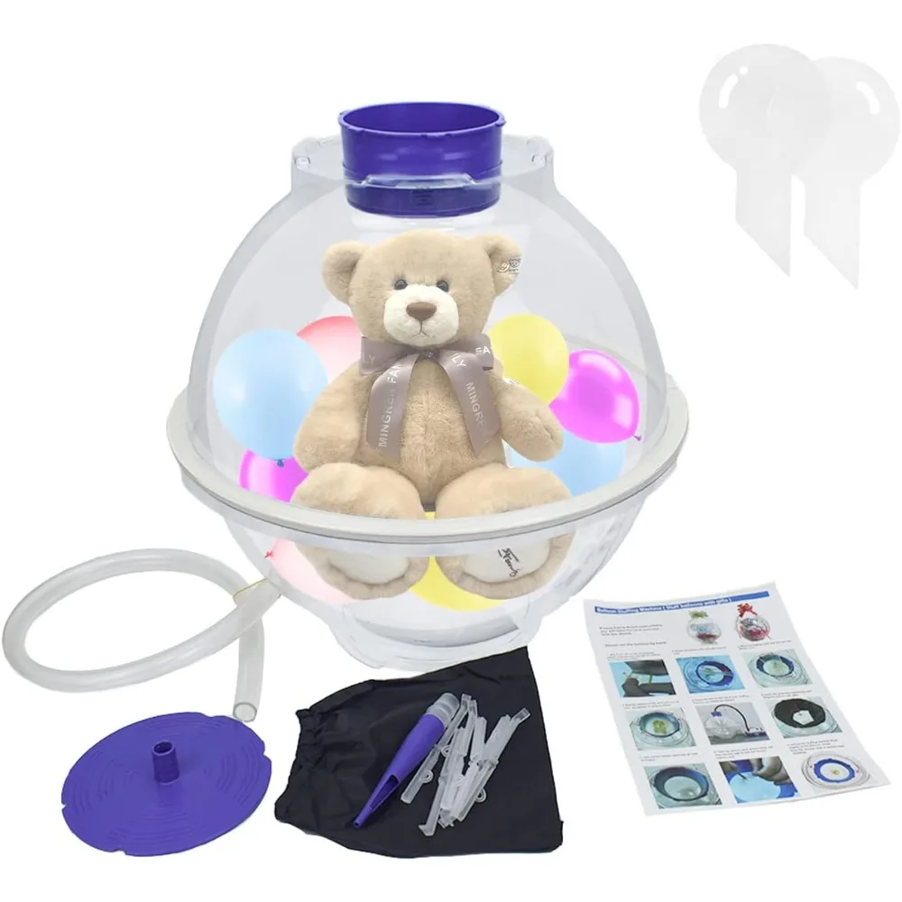 

Balloon Stuffing Machine, Expander Stuffer Extractor for Rose Bouquet,Birthday Party Gift Art Filling Decoration Supply (Purple)
