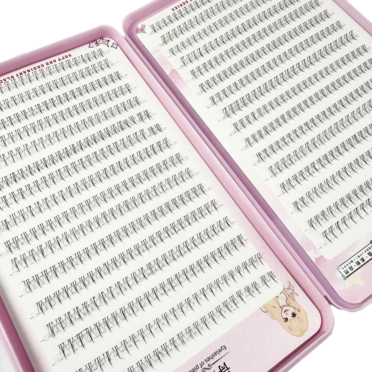 768/60pcs Under Eyelashes Extension Personal EyeLash Professional Makeup Individual Cluster Grafting Fake Lashes False Eyelashes