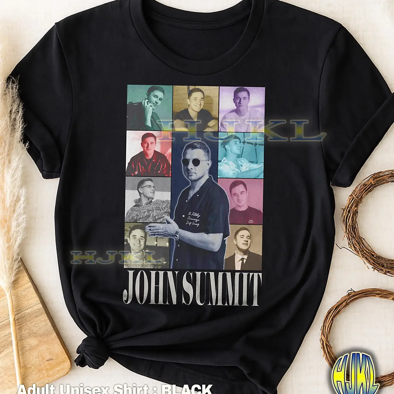 Vintage 90s John Summit Bootleg T Shirt Retro Electronic Music Performer Casual  vintage Washed Slightly Soft Stretched