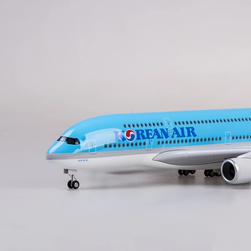 With Wheel Lights Korean Air Airbus 380 Boeing 747 Simulation Civil Aviation Passenger Aircraft Model A380 Collection Memorial