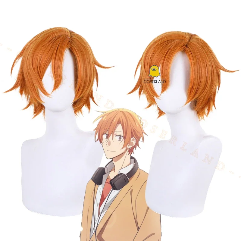 Sasaki and Miyano Sasaki Shuumei Orange Short Wig Sasaki Cosplay Wig for Men Women Synthetic Fiber Hair with Wig Cap for Party