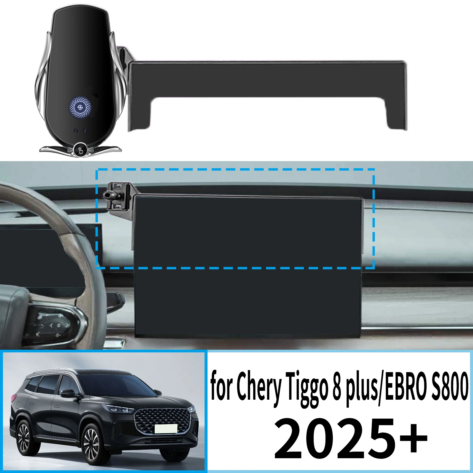 

for Chery Tiggo 8 plus EBRO S800 2025 2026 Navigation Bracke Screen Base Phone Holder Mount Car ​​accessoires