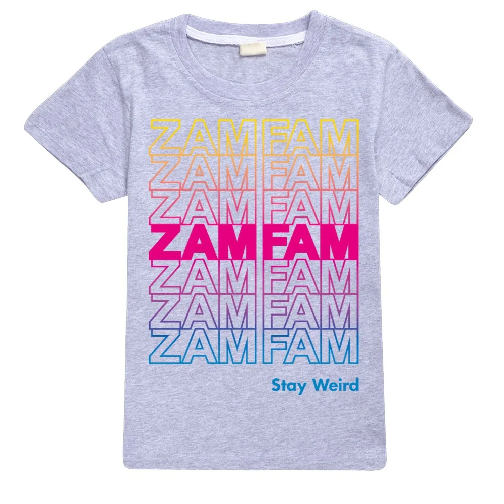 Summer Fashion Kids ZAMFAM TShirt Girls T-Shirt Baby Boys 100% Cotton Tops Toddler Tees Short Children Cartoon Clothing629