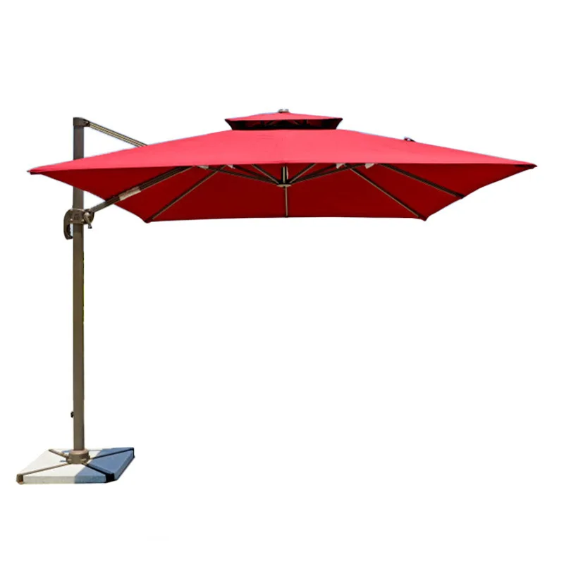 

Square Polyester Top Roman Umbrella With Aluminium Alloy Frame Coffee Shop Outdoor Chinese Parasol