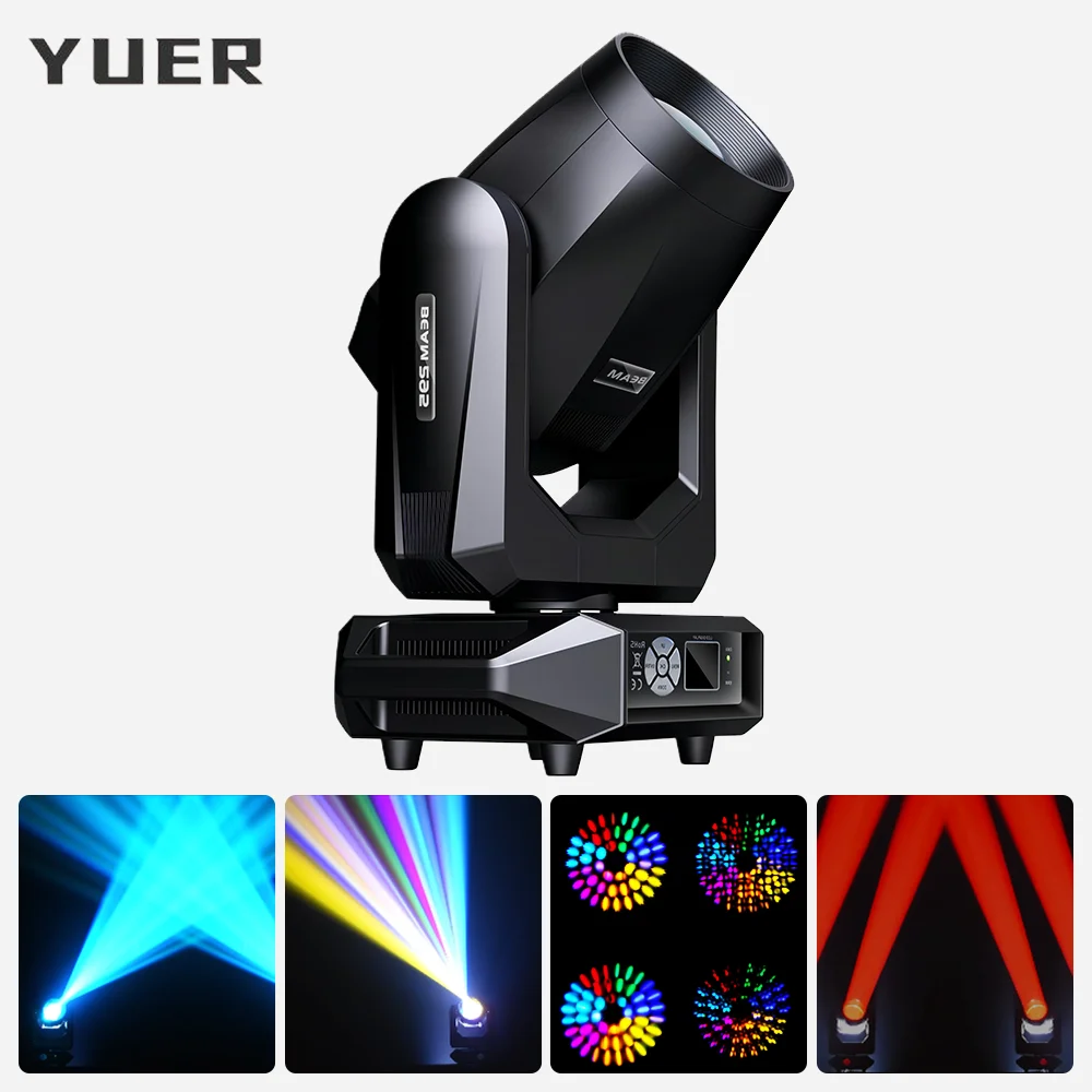 

295W Bulb Beam Moving head light with ring Atomization Rainbow effect 8+16+24 Prism DMX512 for DJ Disco party wedding nightclub