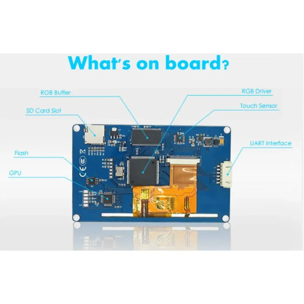 Nextion NX4832T035 3.5 Inch HMI Touch Display Module Basic Series TFT LCD Screen Panel for Arduino Raspberry Pi DIY Project