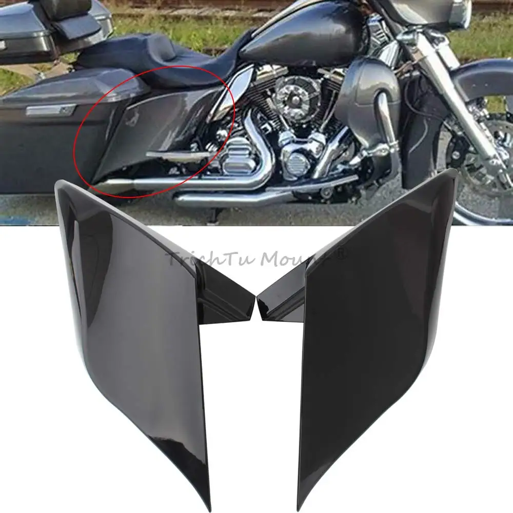 

New Motorcycle Stretched Extended Side Covers Panels For Harley Touring Electra Road Street Glide Ultra Limited FLHTCU 2009-2013