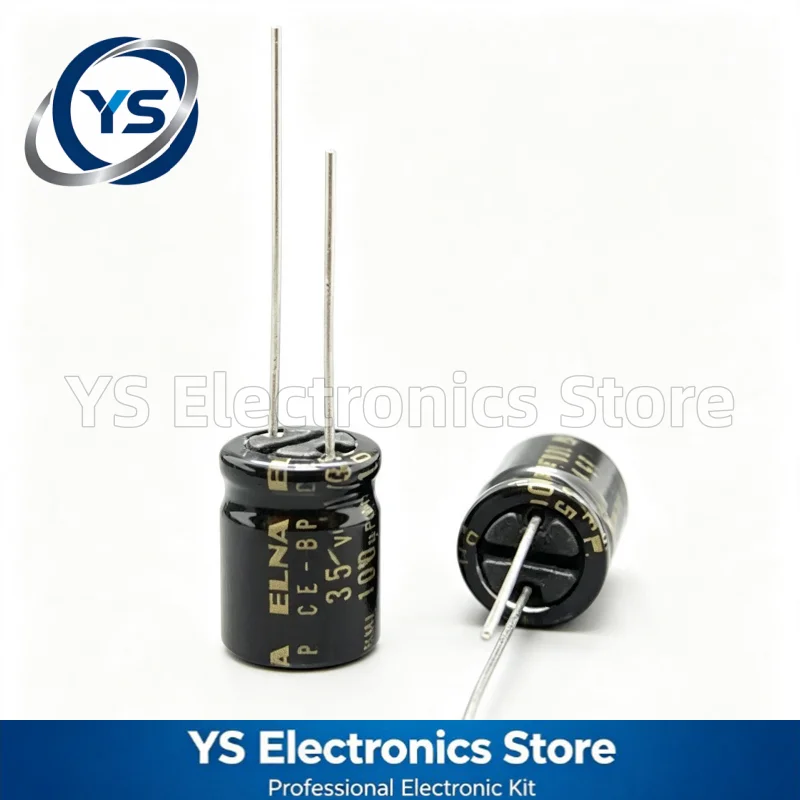 ELNA RBD CE-BP 35V100UF 10x12.5mm RBD-35V101MH3# 100UF35V Non‑Polar HiFi Audio Capacitor New and Original 20% 35V 100UF