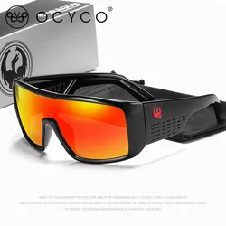 Dragon Extra Large Sunglasses Men's Windshield Frame Sports Sunglasses Bicycle Reflective Square Black Eyewear Driving UV400