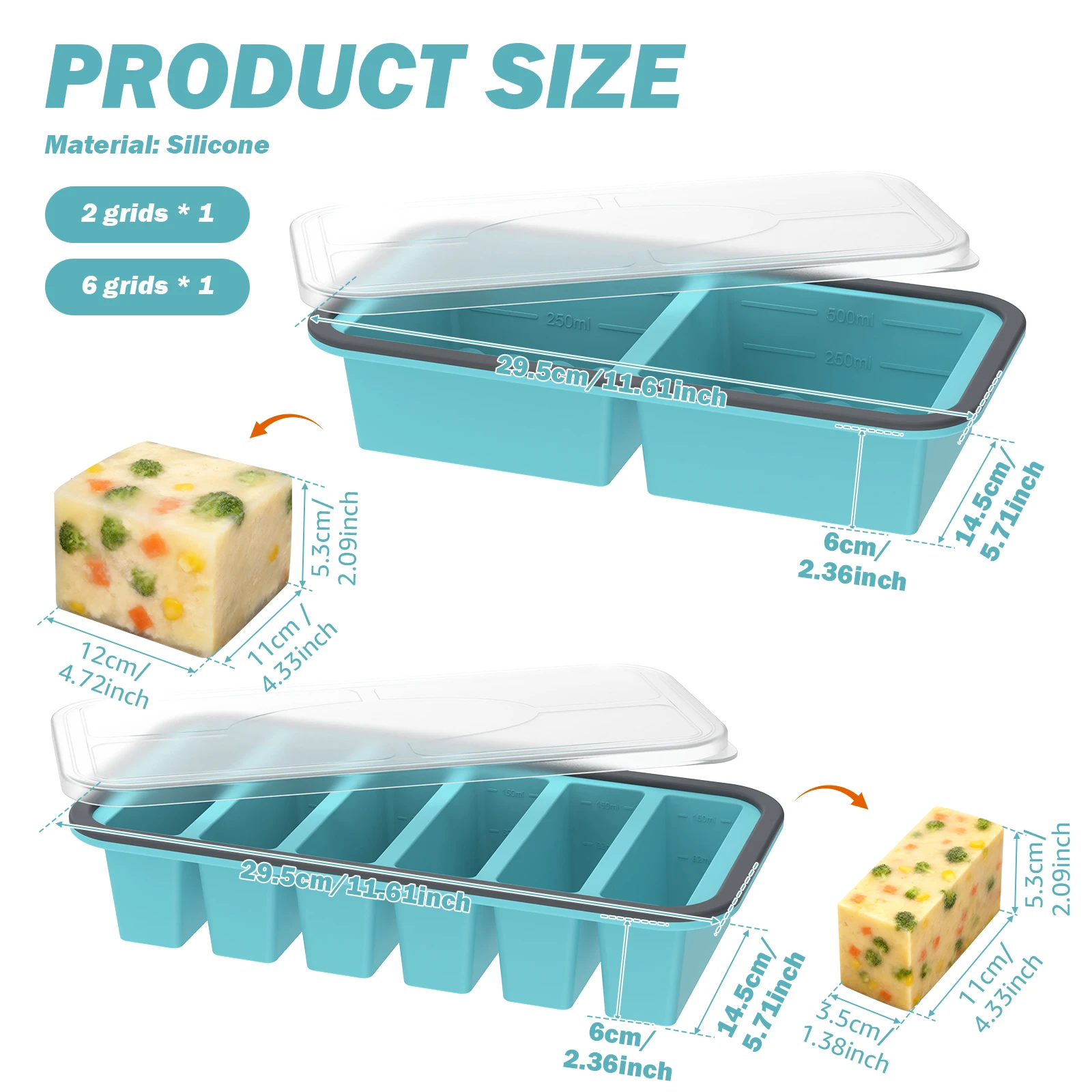 กล่องซิลิโคนสำหรับแช่แข็งซุป 2 - Art Craft Ice Cream บทวิจารณ์และราคา