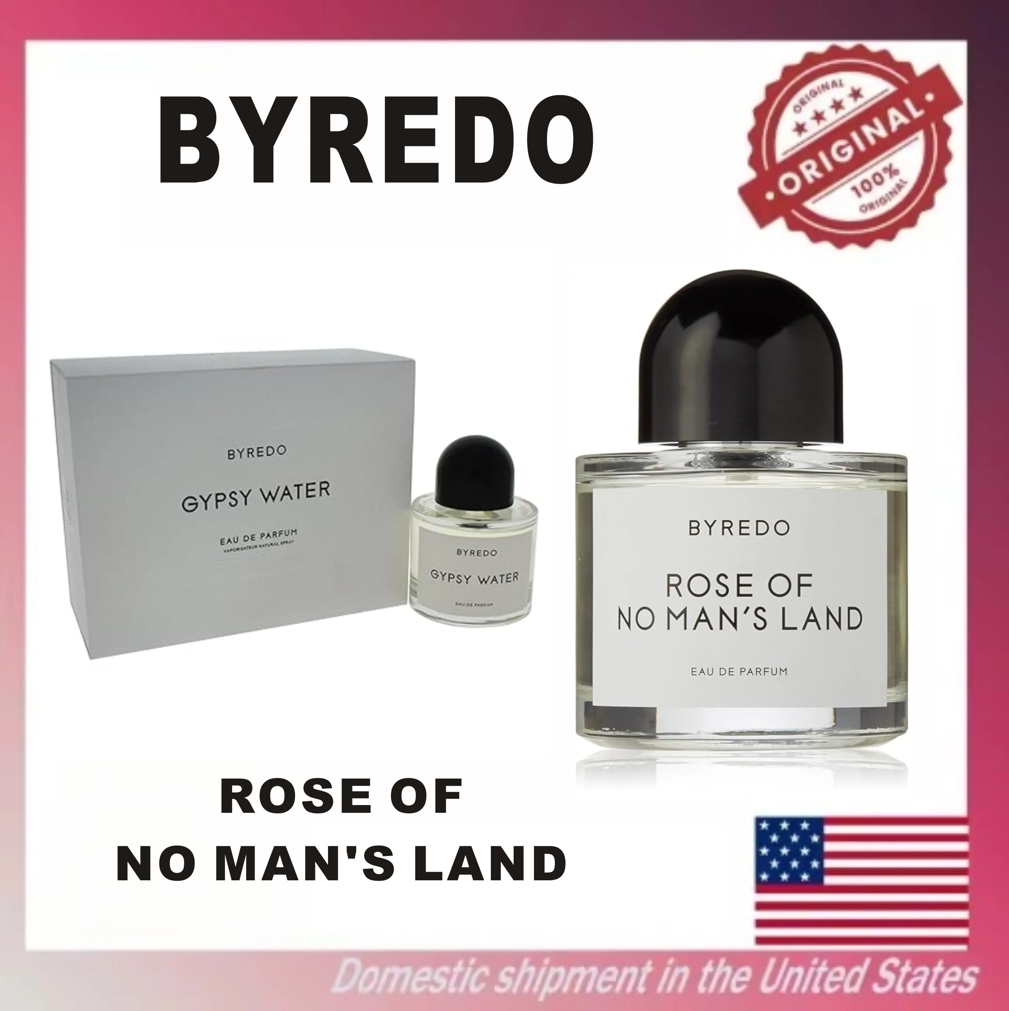 Byredo Rose of No Man's Lands Eau De Parfum Spray, acabado suave y en polvo de 3,3 onzas, aroma floral, diseño fresco y elegante