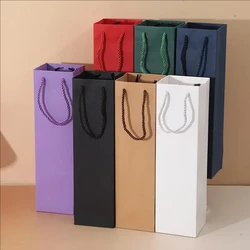 7/8 pcs solid color thickened wine bags, woven tote wine bags,weeding party gift wine packaging, elegant wine bags gift bags