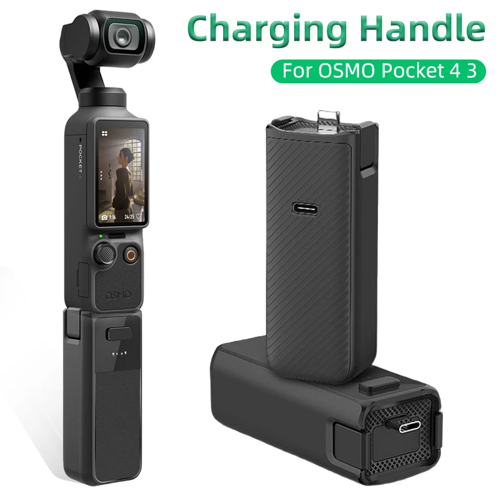 Poignée de batterie pour DJI OSMO Pocket 4 3, support de charge, poignée de maintien pour Pocket4, adaptateur de trépied, accessoires de remplacement