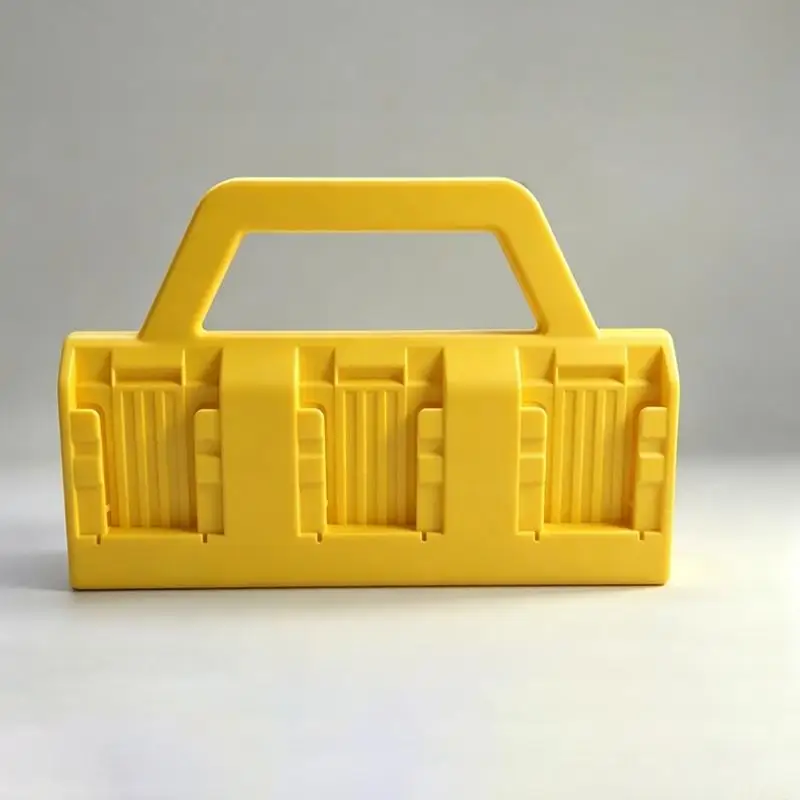 B03F Heavy Duty ABS Battery Organiser Case Holds 6 Lithium Batteries Yellow Color