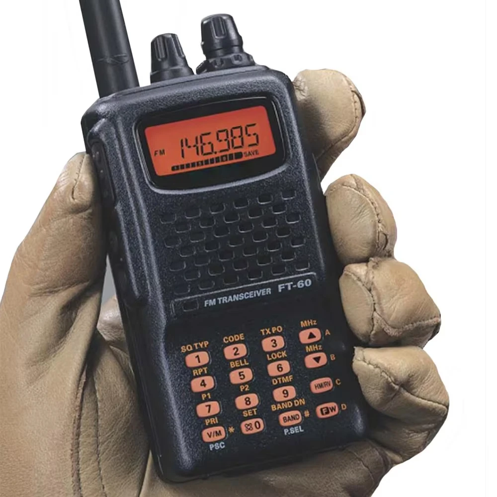 Yaesu FT-60R FT-65R ثنائي النطاق 144/430 ميجا هرتز جهاز إرسال واستقبال FM محمول أجهزة الراديو MH36 DTMF Mic Ham راديو لاسلكي تخاطب مع الأدلة