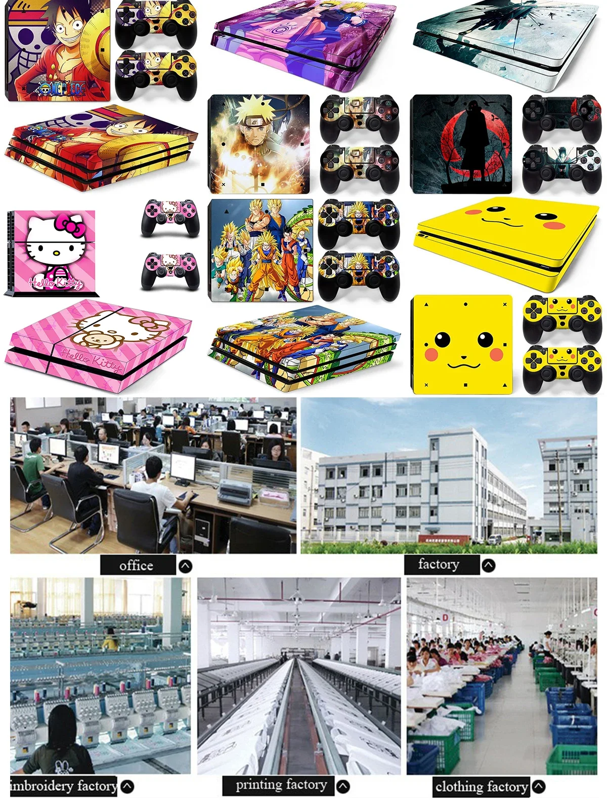 Autocollants de Console Dragon Ball Z à la mode pour SONY PS4 Pro Slim Son Goku, autocollants de peau complets pour manette de jeu PlayStation 4